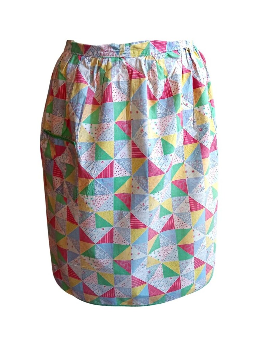 1OF1 True Vintage 1950's Apron Patchwork Cotton Wrap Adjustable Geometric